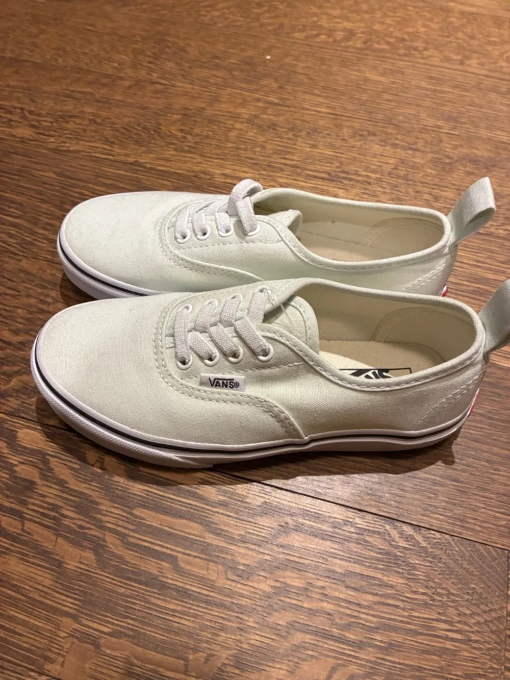 NWOT Vans Low-Top Canvas Sneakers in Pale Mint and White - Picture 3 of 6